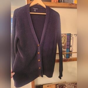 Navy Cotton Cardigan